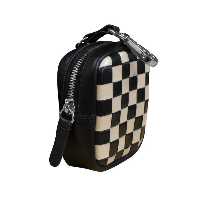 6718 CHECKERBOARD RECTANGLE POUCH CHARM