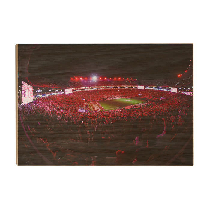 Alabama Crimson Tide - Crimson Lights - College Wall Art #Wood