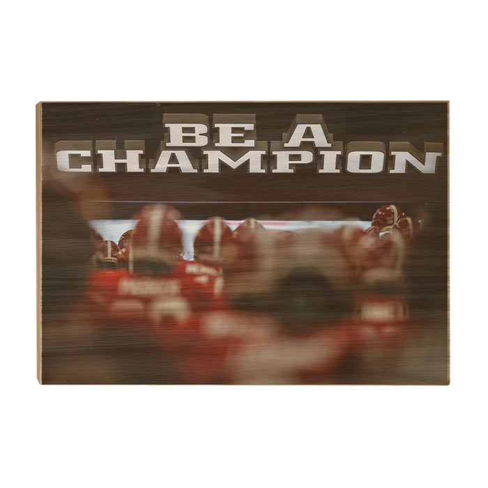 Alabama Crimson Tide - Bryant-Denny Aerial Bama - College Wall Art #Wood
