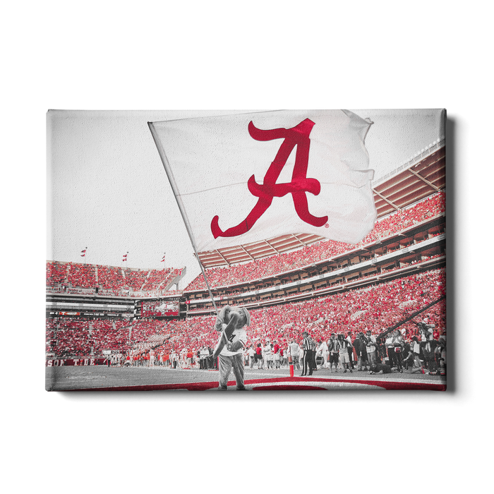 Alabama Crimson Tide - Big Al Flag - College Wall Art #Canvas