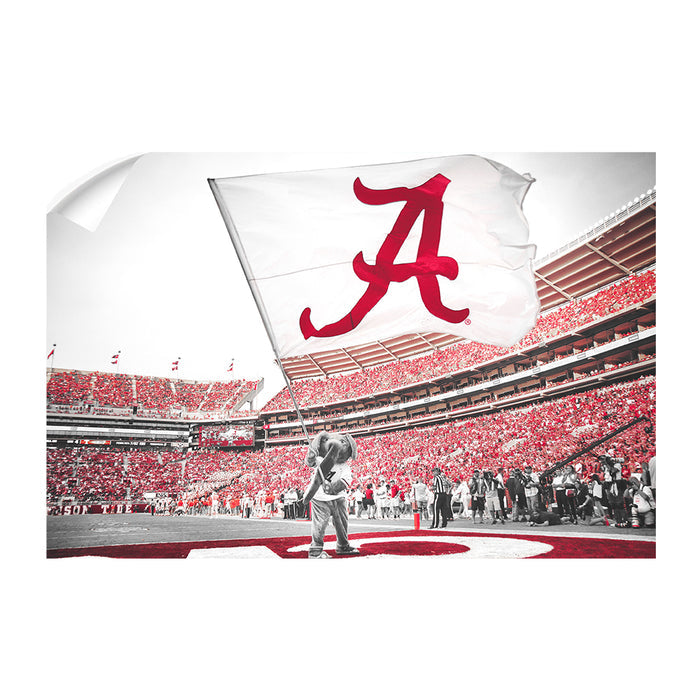 Alabama Crimson Tide - Big Al Flag - College Wall Art #Wall Decal