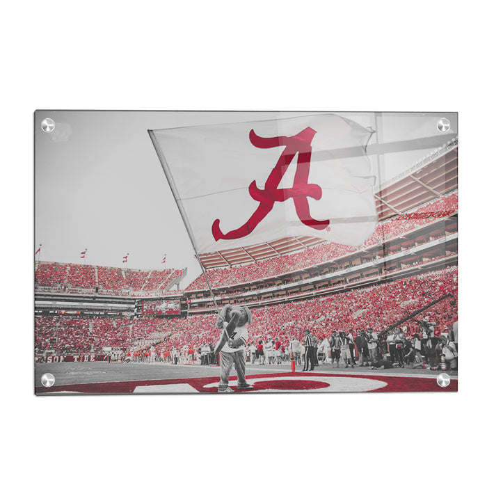 Alabama Crimson Tide - Big Al Flag - College Wall Art #Acrylic