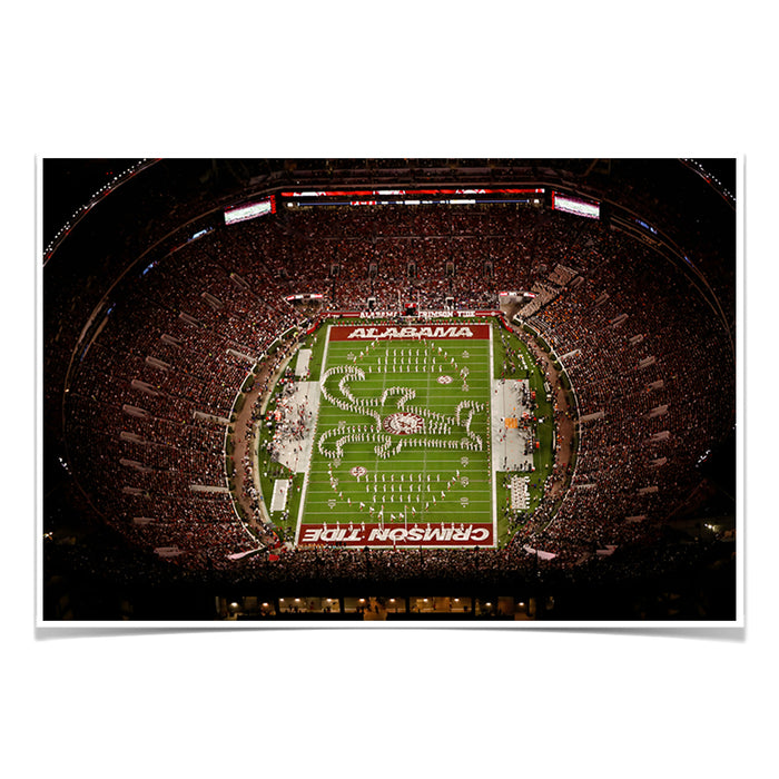 Alabama Crimson Tide - Bryant-Denny Alabama Crimson Tide Aerial - College Wall Art #Poster