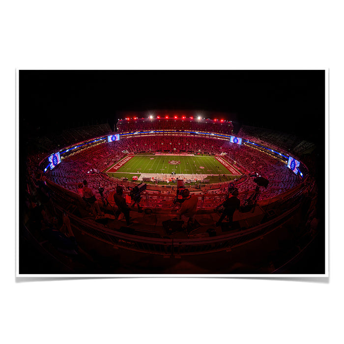 Alabama Crimson Tide - Crimson Lights Fish Eye - College Wall Art #Poster