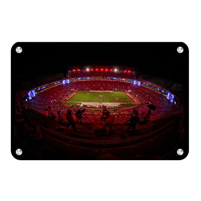 Alabama Crimson Tide - Crimson Lights Fish Eye - College Wall Art #Metal