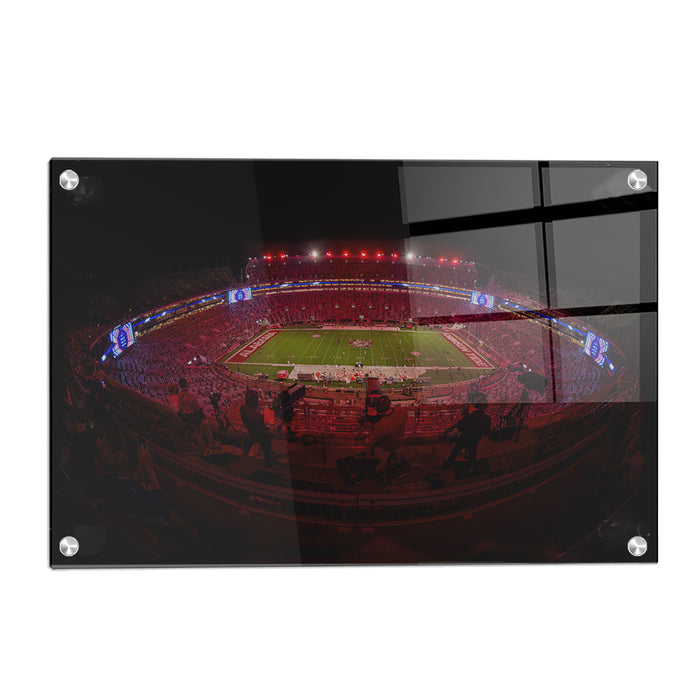 Alabama Crimson Tide - Crimson Lights Fish Eye - College Wall Art #Acrylic