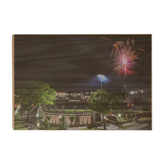 Alabama Crimson Tide - Fireworks over Sewell-Thomas Stadium - College Wall Art #Wood