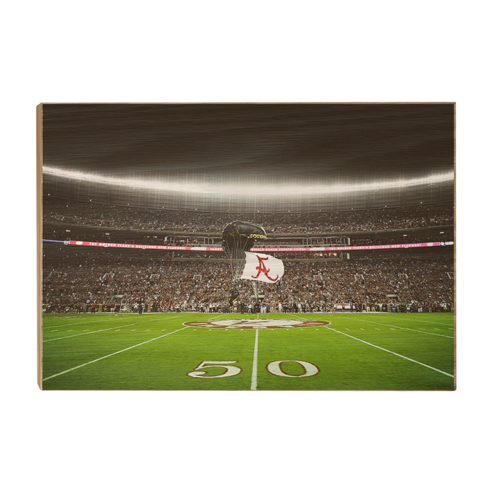 Alabama Crimson Tide - Pin Point Landing - College Wall Art #Wood