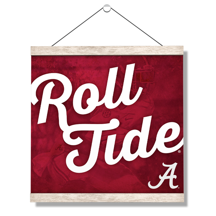 Alabama Crimson Tide - Roll Tide A - College Wall Art #Hanging Canvas