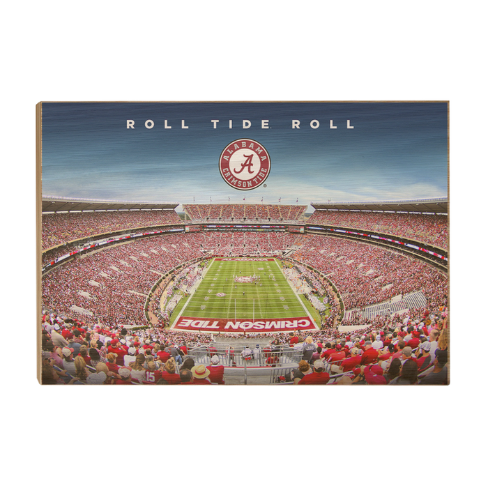 Alabama Crimson Tide - Roll Tide Roll - College Wall Art #Wood