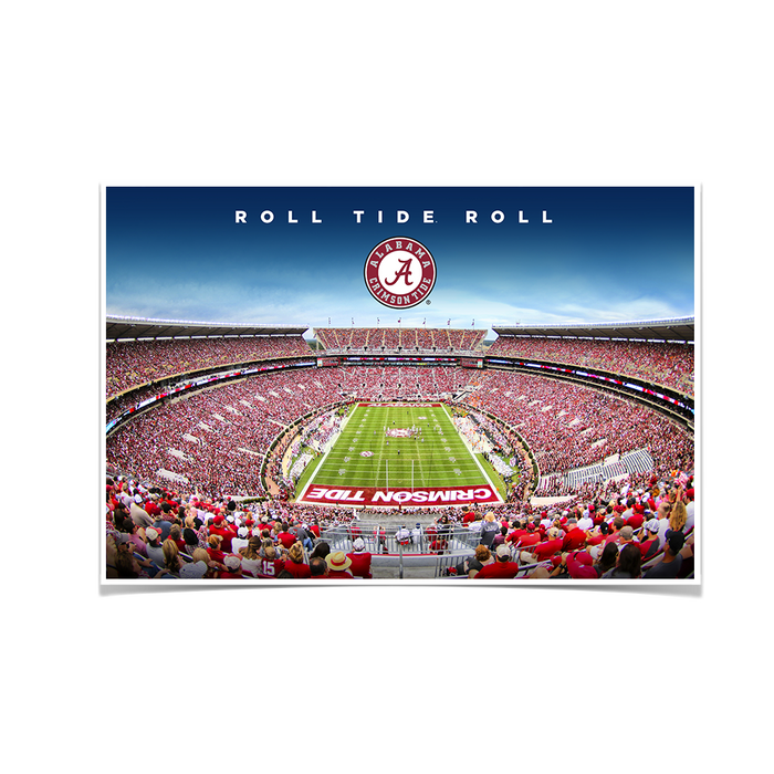 Alabama Crimson Tide - Roll Tide Roll - College Wall Art #Poster