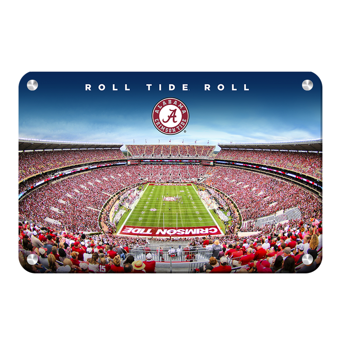 Alabama Crimson Tide - Roll Tide Roll - College Wall Art #Metal