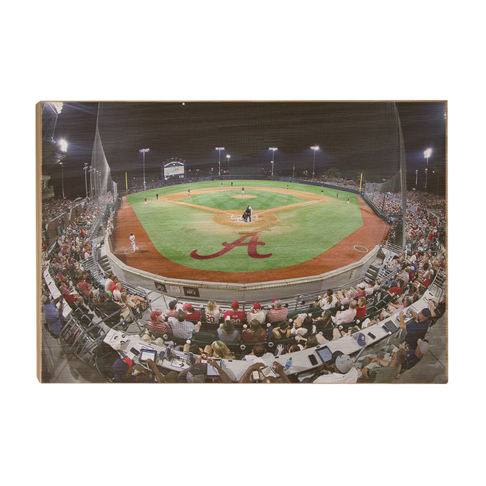 Alabama Crimson Tide - Sewell-Thomas Stadium Fisheye View - College Wall Art #Wood