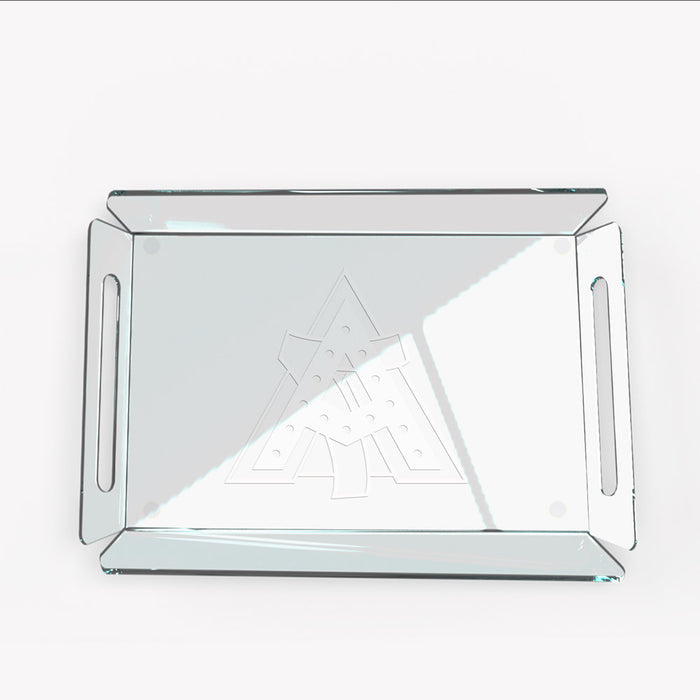 Alpha Gamma Delta - Alpha Gamma Delta Frosted Badge Decorative Serving Tray