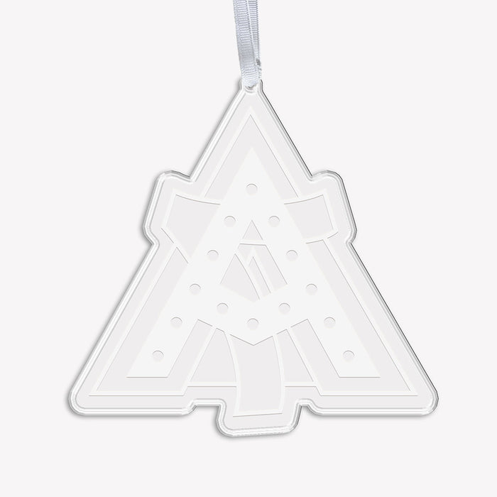 Alpha Gamma Delta - Alpha Gamma Delta Frosted Badge Logo Ornament & Bag Tag
