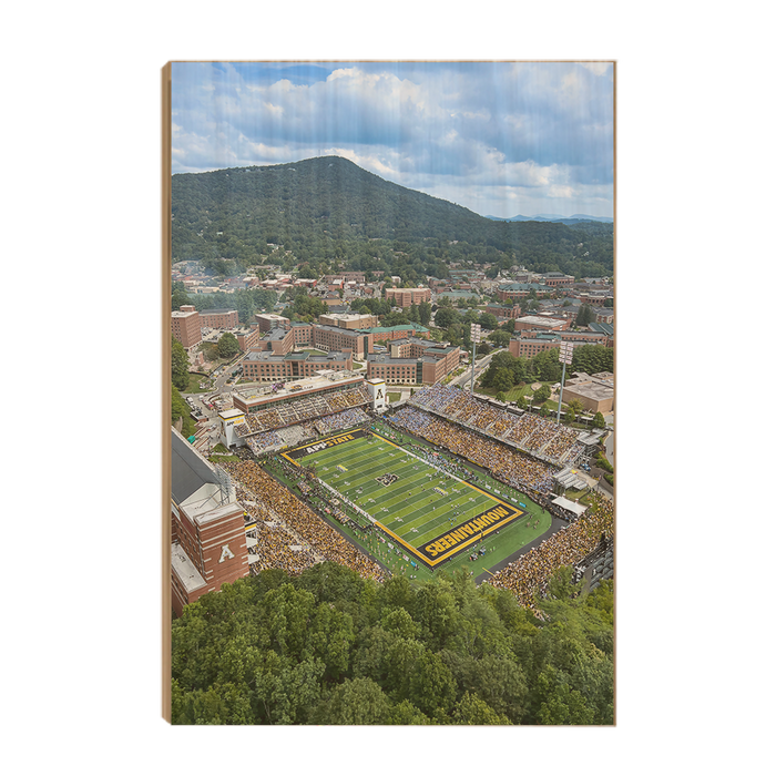 Appalachian State Mountaineers - Kidd Brewer Stadium Aerial #Wood