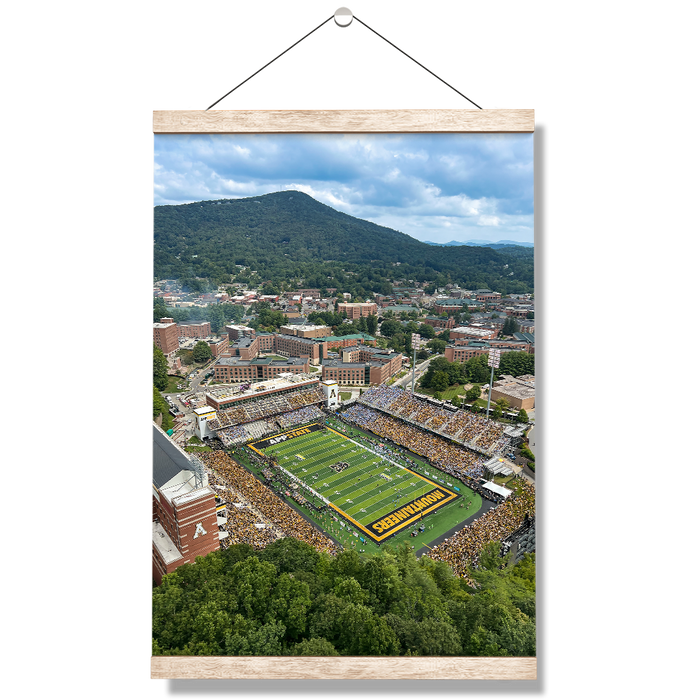 Appalachian State Mountaineers - Kidd Brewer Stadium Aerial #Hanging Canvas