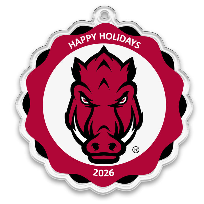 Arkansas Razorbacks - Arkansas Razorbacks Happy Holidays 2026 Ornament