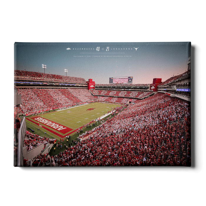 Arkansas Razorbacks - Razorbacks 49 Longhorns 21 - College Wall Art #Canvas