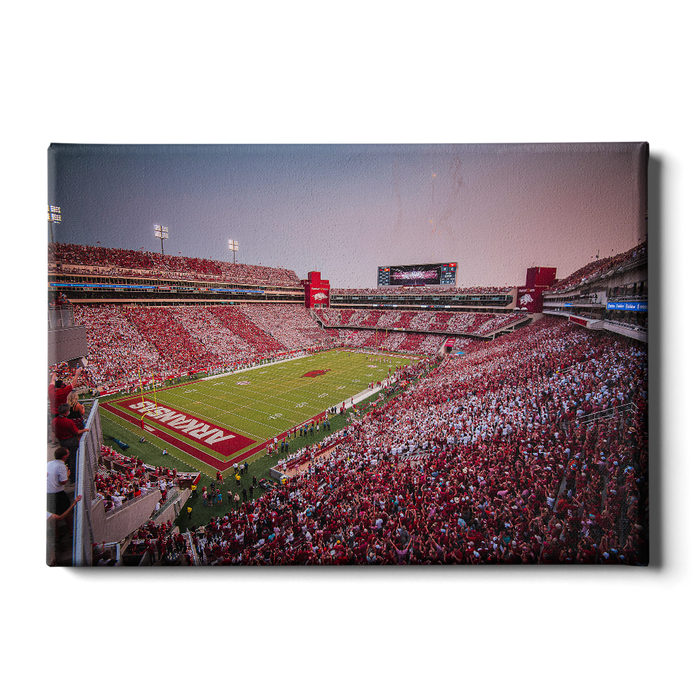 Arkansas Razorbacks - Touchdown Arkansas Stripe Out - College Wall Art #Canvas