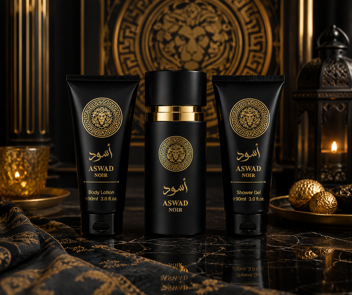 Aswad Noir Men's 3-Piece Fragrance Gift Set by Fragrance Couture