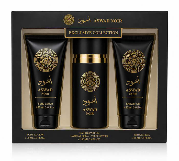 Aswad Noir Men's 3-Piece Fragrance Gift Set by Fragrance Couture