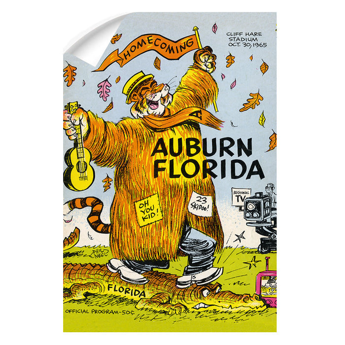 Auburn Tigers - Auburn Florida Homecoming Program Cover 10.30.65 - College Wall Art #Wall Decal