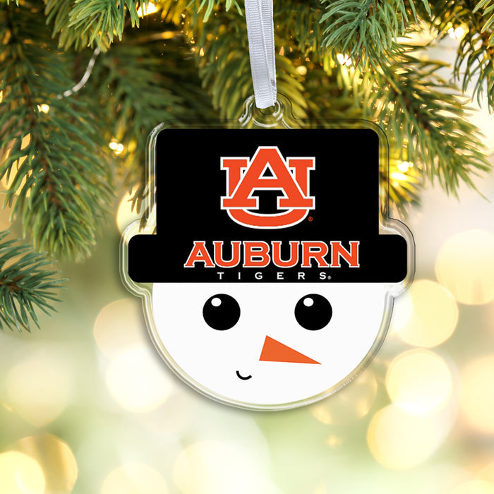 Auburn Tigers - Auburn Snowman Head Double-Sided Ornament