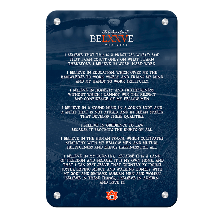 Auburn Tigers - Auburn Creed - College Wall Art#Metal