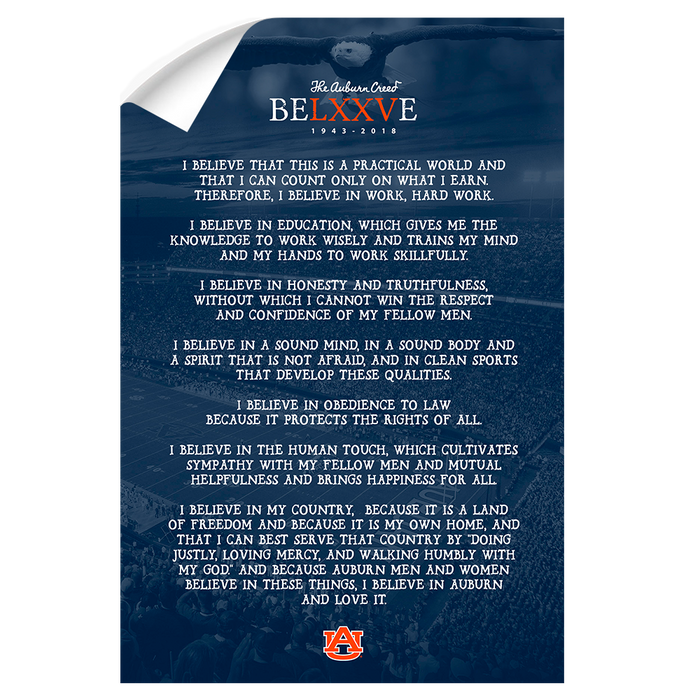 Auburn Tigers - Auburn Creed - College Wall Art#Wall Decal