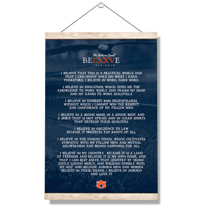 Auburn Tigers - Auburn Creed - College Wall Art#Hanging Canvas