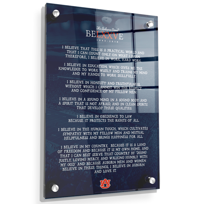 Auburn Tigers - Auburn Creed - College Wall Art#Acrylic