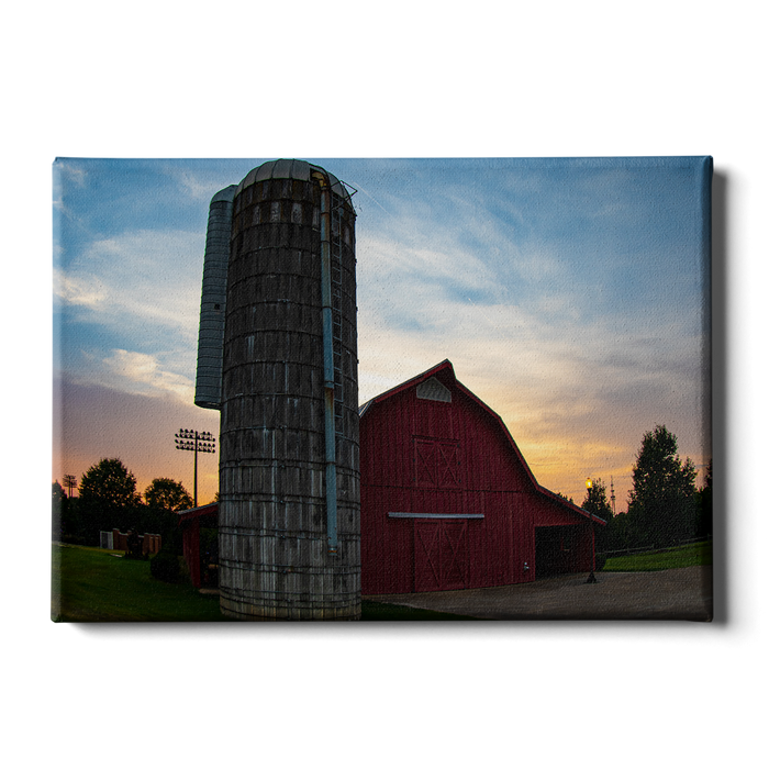 Auburn Tigers - Lowder Barn Sunset - College Wall Art #Canvas