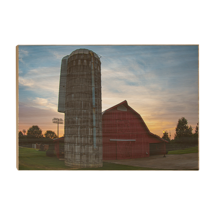Auburn Tigers - Lowder Barn Sunset - College Wall Art #Wood