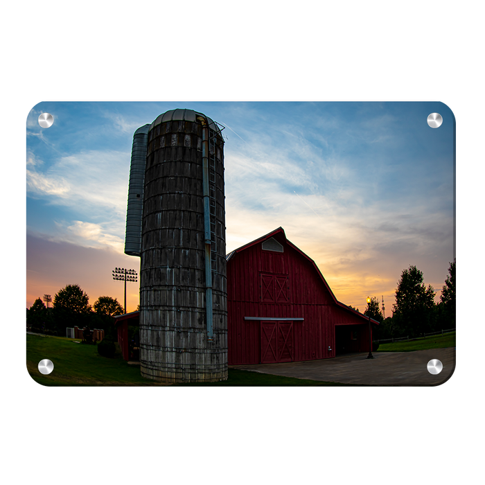 Auburn Tigers - Lowder Barn Sunset - College Wall Art #Metal