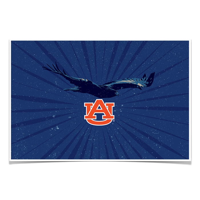 Auburn Tigers - Retro Auburn War Eagle - College Wall Art #Poster