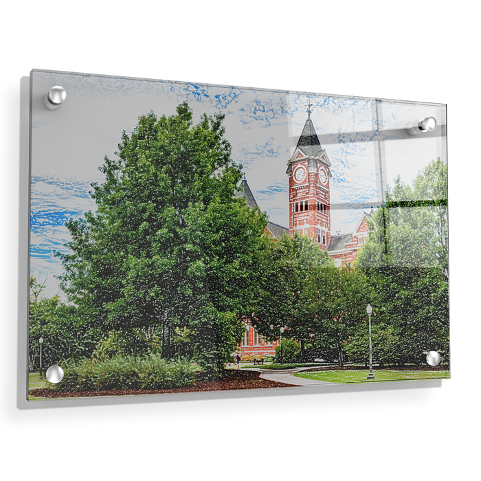 Auburn Tigers - Samford Hall Sketch - College Wall Art#Acrylic