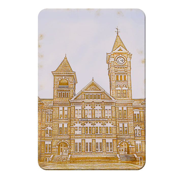 Auburn Tigers - Samford Hall Vintage Sketch - College Wall Art #PVC