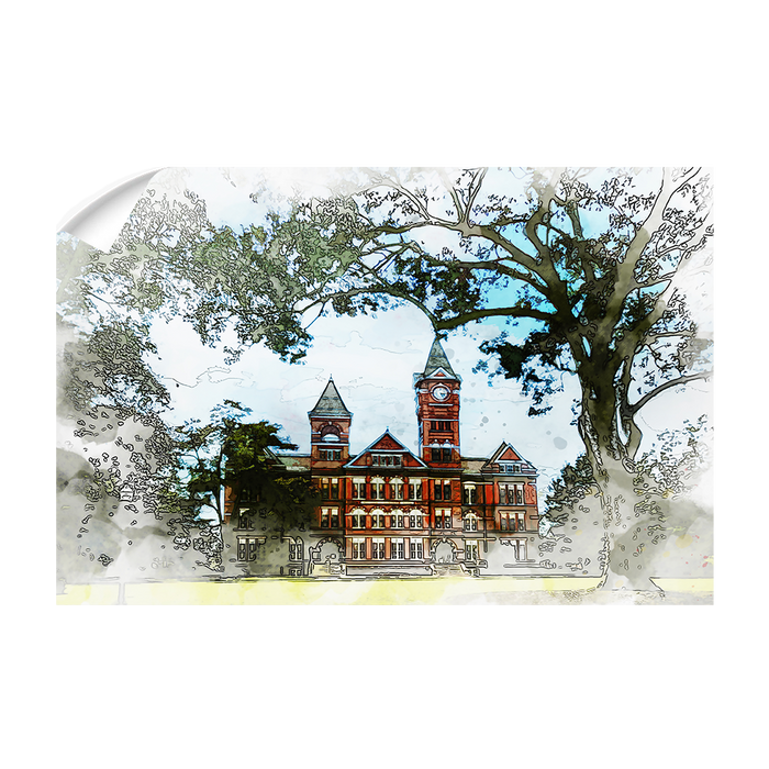 Auburn Tigers - Samford Watercolor -College Wall Art #Wall Decal
