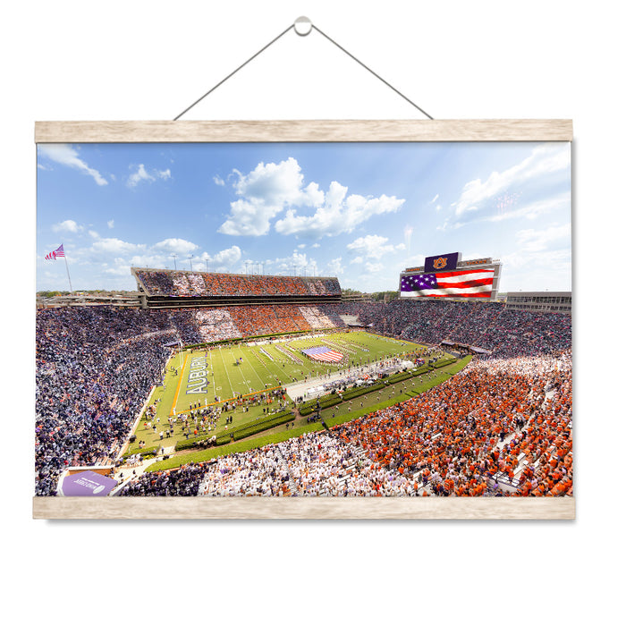Auburn Tigers - Stars and Stripes in Jordan Hare Stadium - College Wall Art #Hanging Canvas