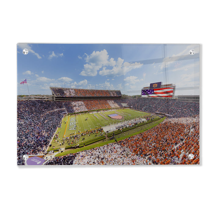 Auburn Tigers - Stars and Stripes in Jordan Hare Stadium - College Wall Art #Acrylic