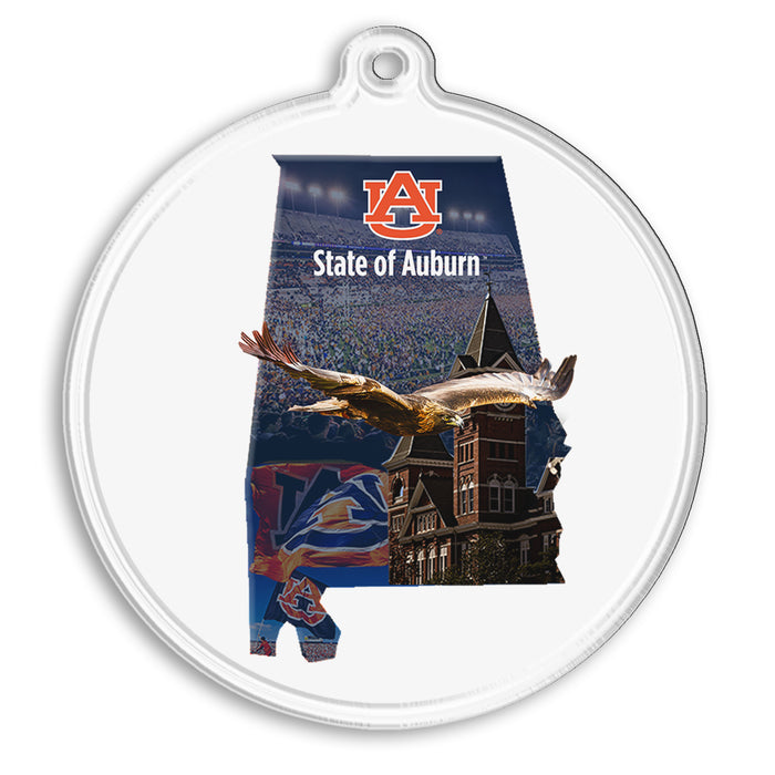 Auburn Tigers - State of Auburn Ornament & Bag Tag