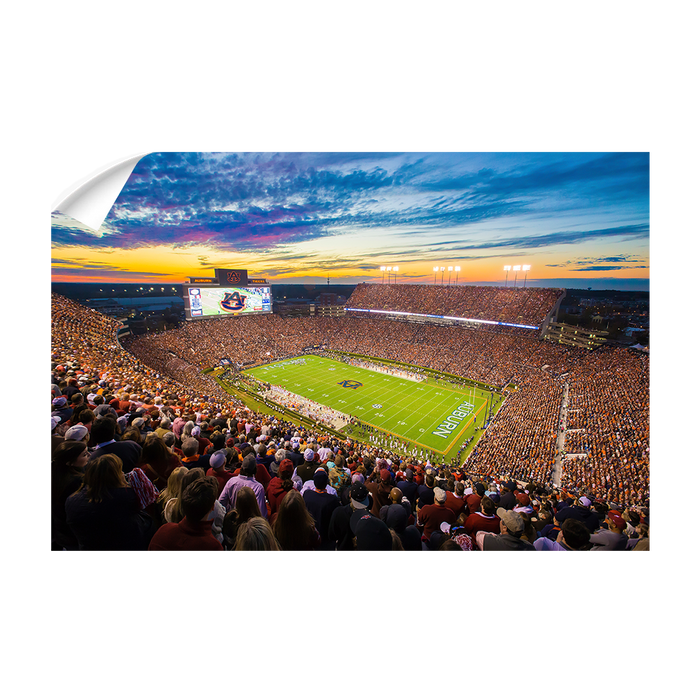 Auburn Tigers - Sunset over Jordan-Hare Stadium - College Wall Art#Wall Decal