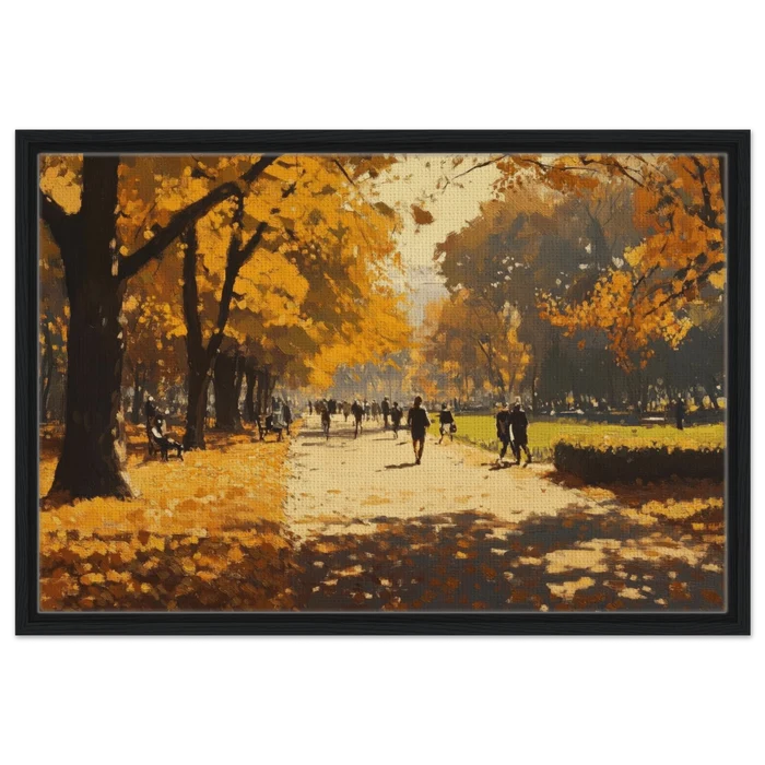 Autumn Park with Strolling Figures A vast park 3 - Shop Ai Art WebShop - Digital Art online Store