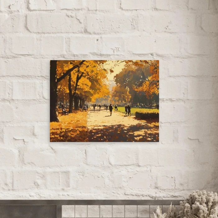 Autumn Park with Strolling Figures A vast park 3 - Shop Ai Art WebShop - Digital Art online Store