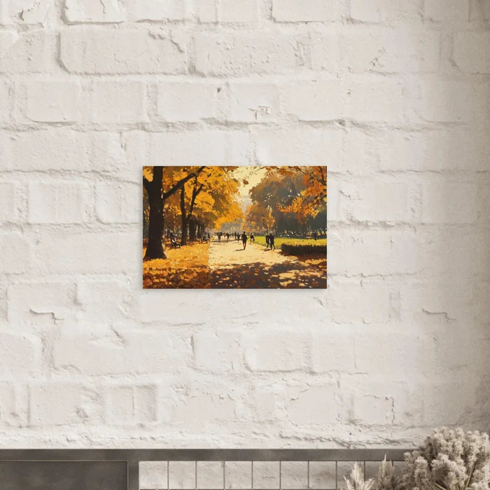 Autumn Park with Strolling Figures A vast park 3 - Shop Ai Art WebShop - Digital Art online Store