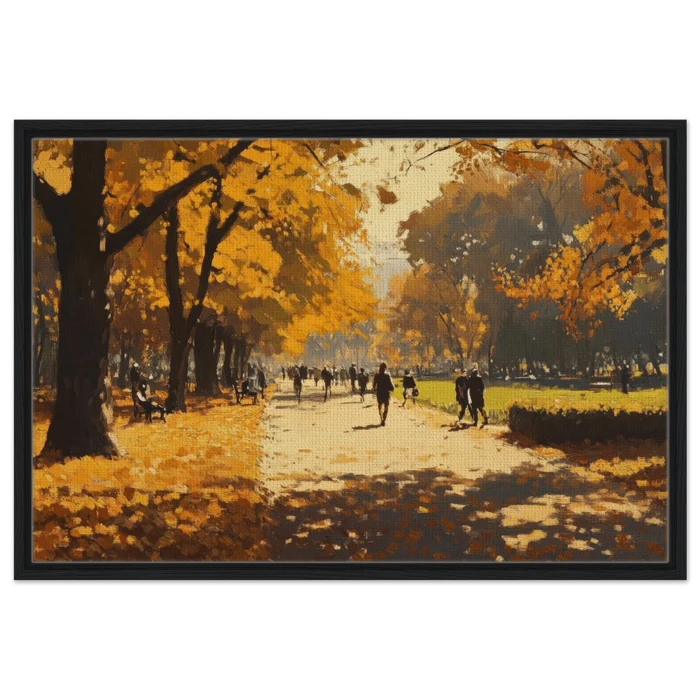 Autumn Park with Strolling Figures A vast park 3 - Shop Ai Art WebShop - Digital Art online Store