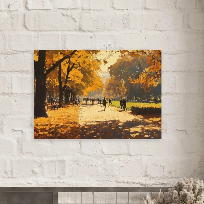 Autumn Park with Strolling Figures A vast park 3 - Shop Ai Art WebShop - Digital Art online Store