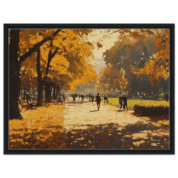 Autumn Park with Strolling Figures A vast park 3 - Shop Ai Art WebShop - Digital Art online Store