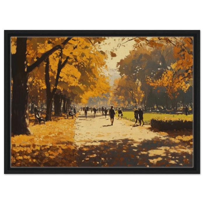 Autumn Park with Strolling Figures A vast park 3 - Shop Ai Art WebShop - Digital Art online Store